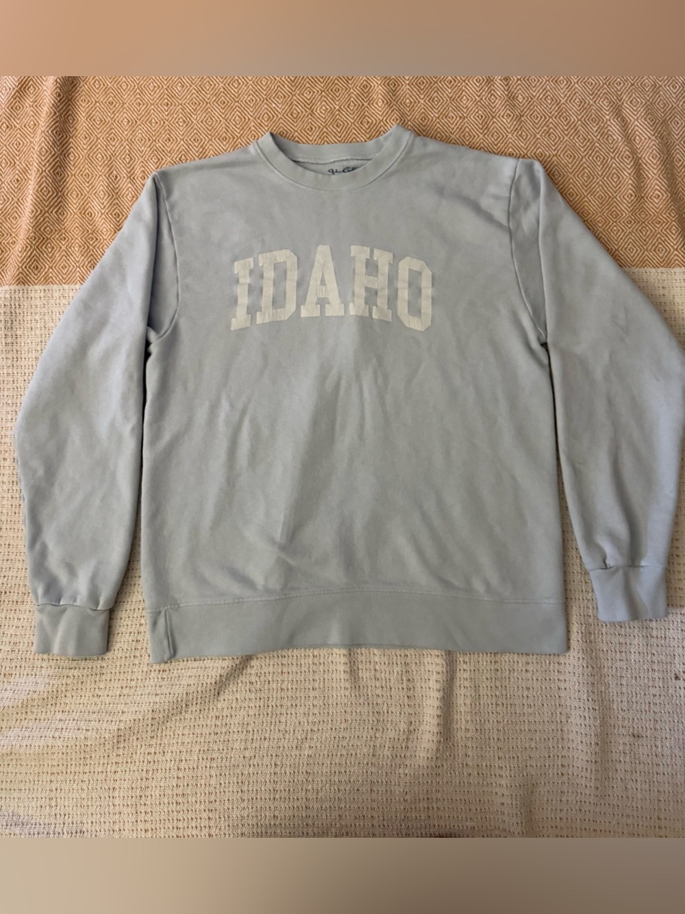 John Galt by Brandy Melville Pale Blue "IDAHO" Crewneck Sweatshirt -